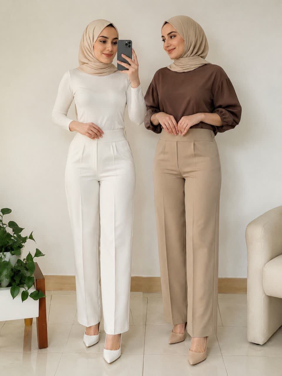 شلوار نبم بگ زنانه مازراتی 