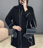 مانتو زنانه گلدوزی طرح شقایق مازراتی